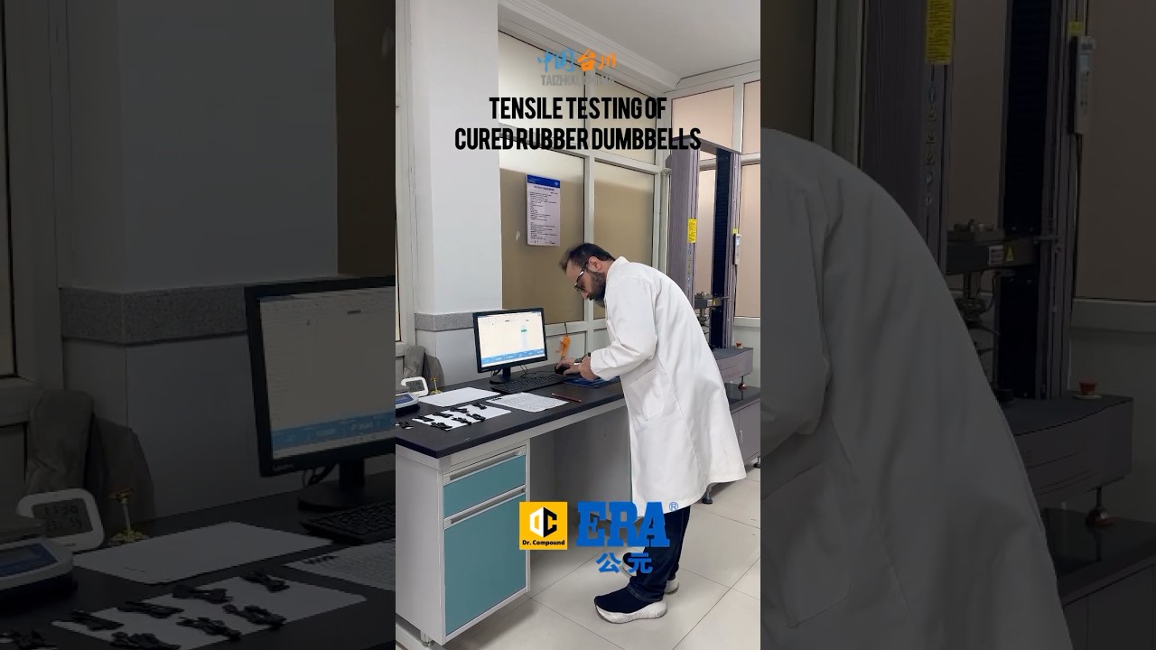 Tensile Testing of Cured Rubber Dumbbells - Peyman Ezzati #rubber #tensile #mechanicalproperties