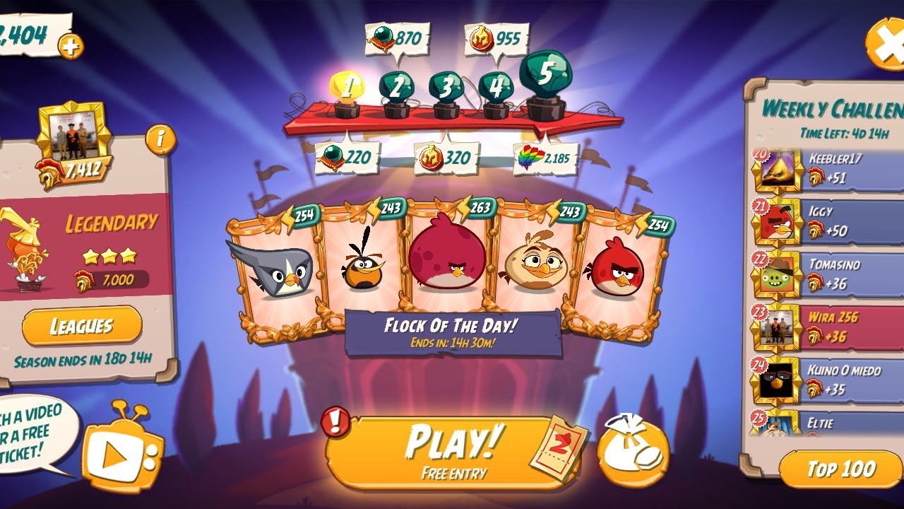 Angry Birds 2 Arena today: Melody is squeezed by The Red's Brother! 🤣😁🤭