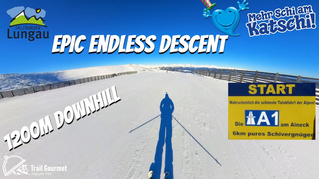 A1 Autobahn, Katschberg Aineck | One of the longest ski descents in the alps, so epic | Insta360 X3