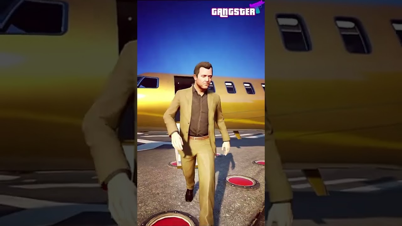 GTA V STEALING MICHAEL'S GOLD PLANE #Shorts
