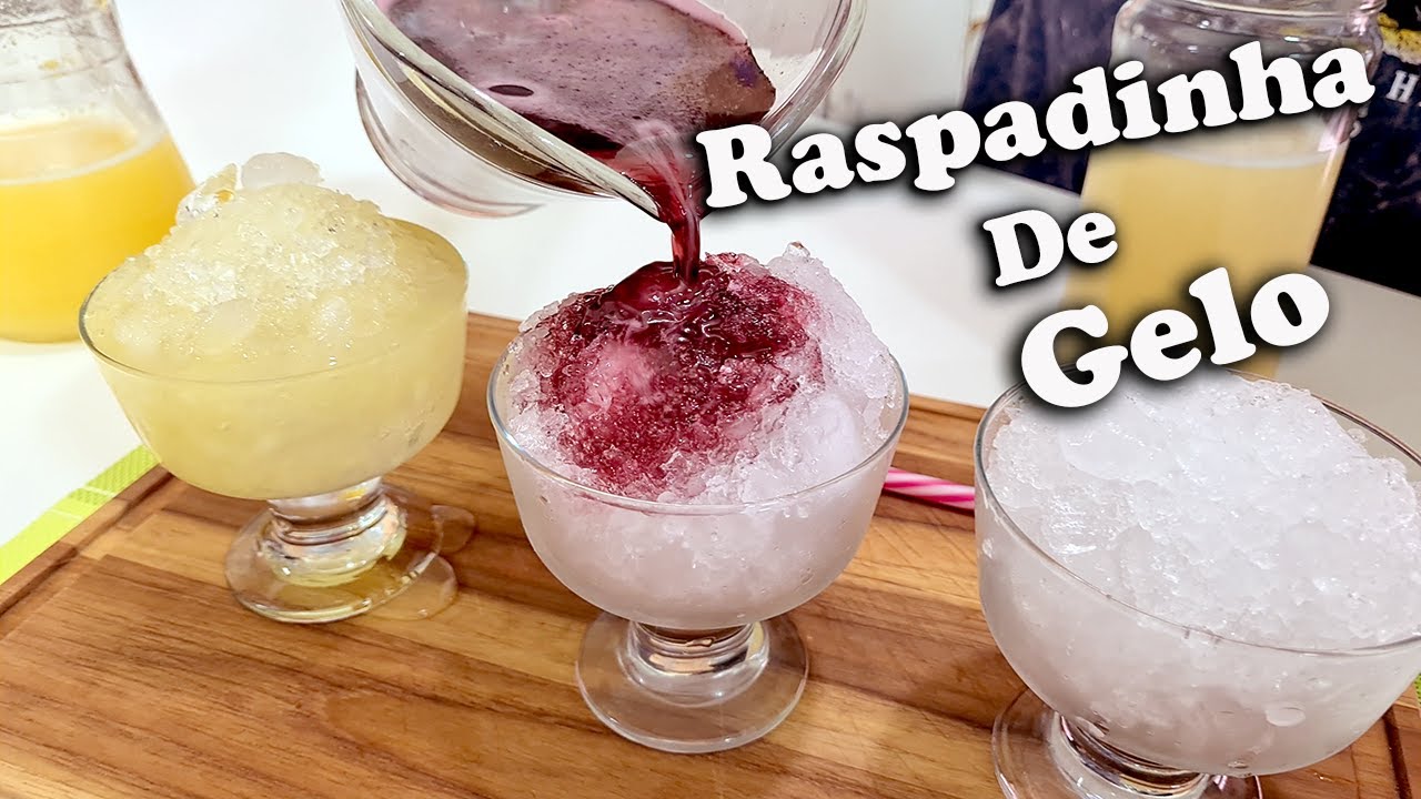 Raspadinha de gelo com suco