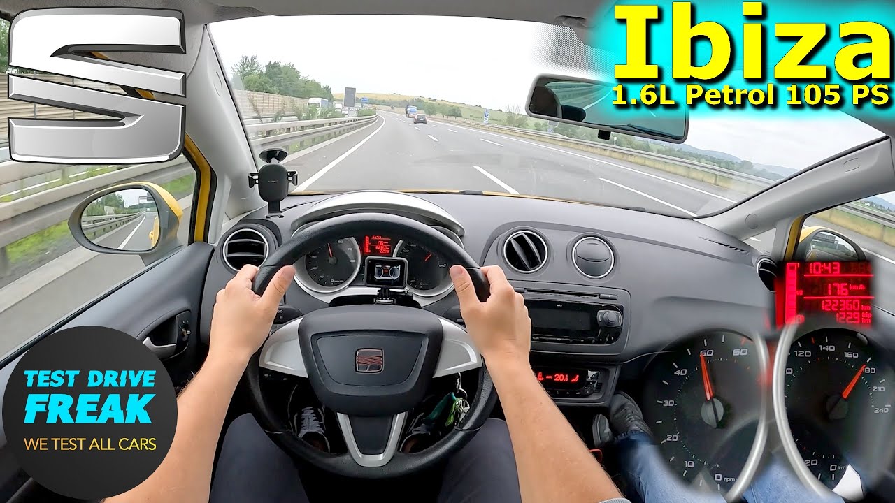 2010 Seat Ibiza 1.6 SC 105 PS TOP SPEED AUTOBAHN DRIVE POV