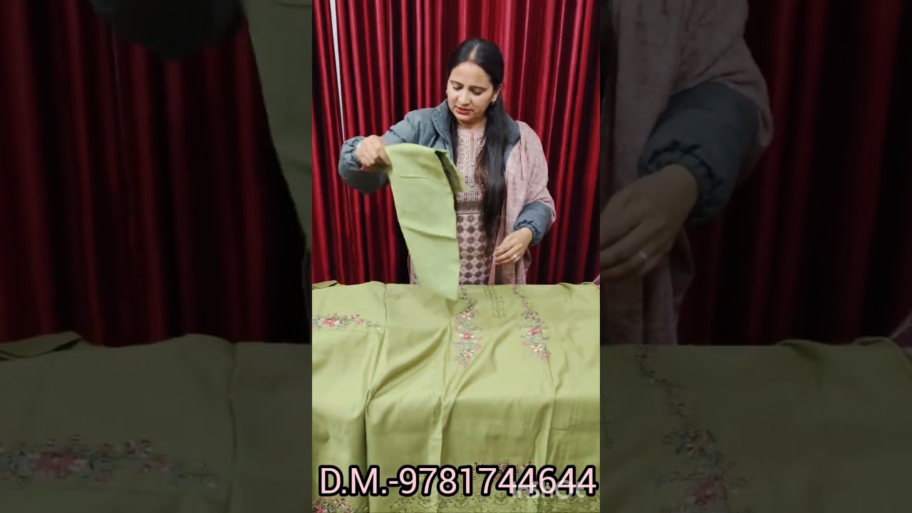 Beautiful 😍 Muslin Suits with dupatta # Embroidered suit #@Harnandancreations # Suits#Videos#trend# 