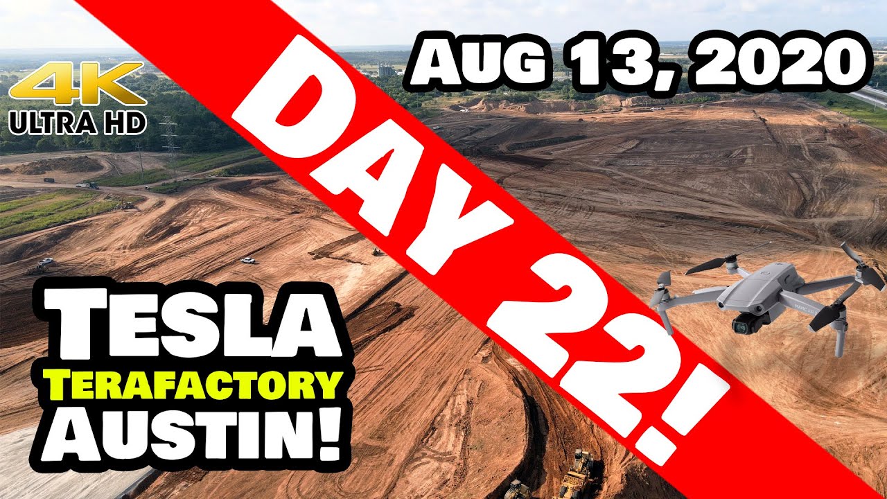 Tesla Gigafactory Austin 4K 8/13/20 - Tesla Terafactory Austin TX - Progress on the South End!
