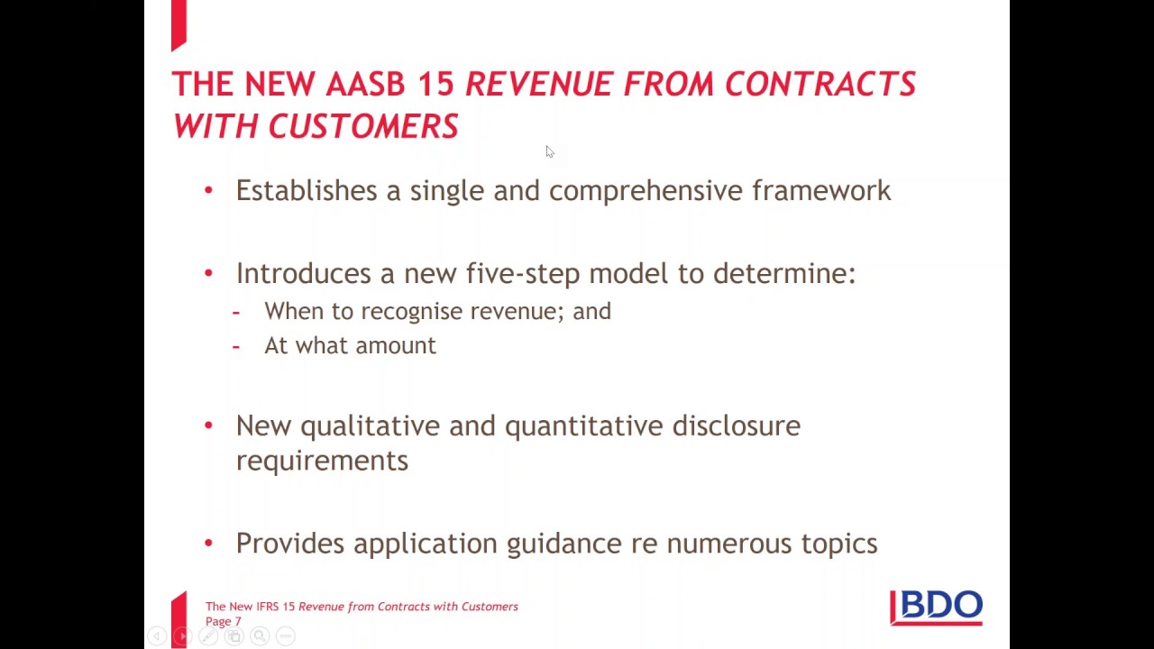 IFRS Webinar Series - Overview of the New IFRS 15 Revenue from Contracts with Customers