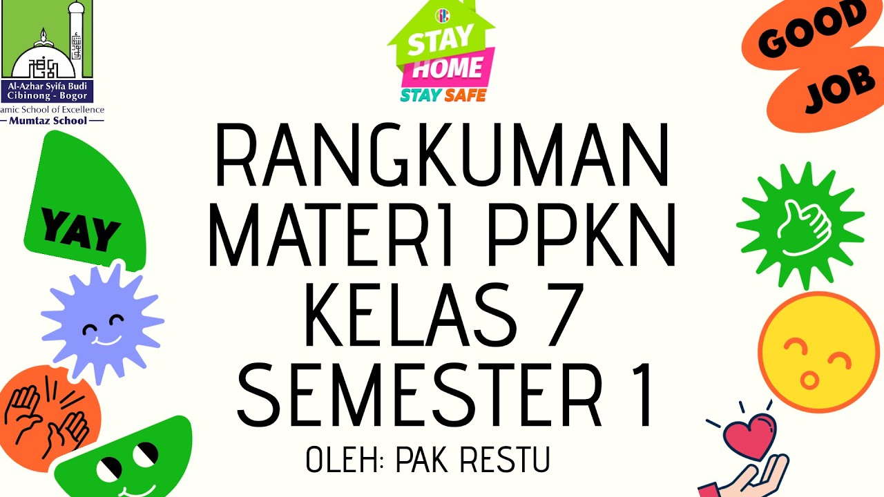 LENGKAP! RANGKUMAN MATERI PPKN KELAS 7 SEMESTER 1