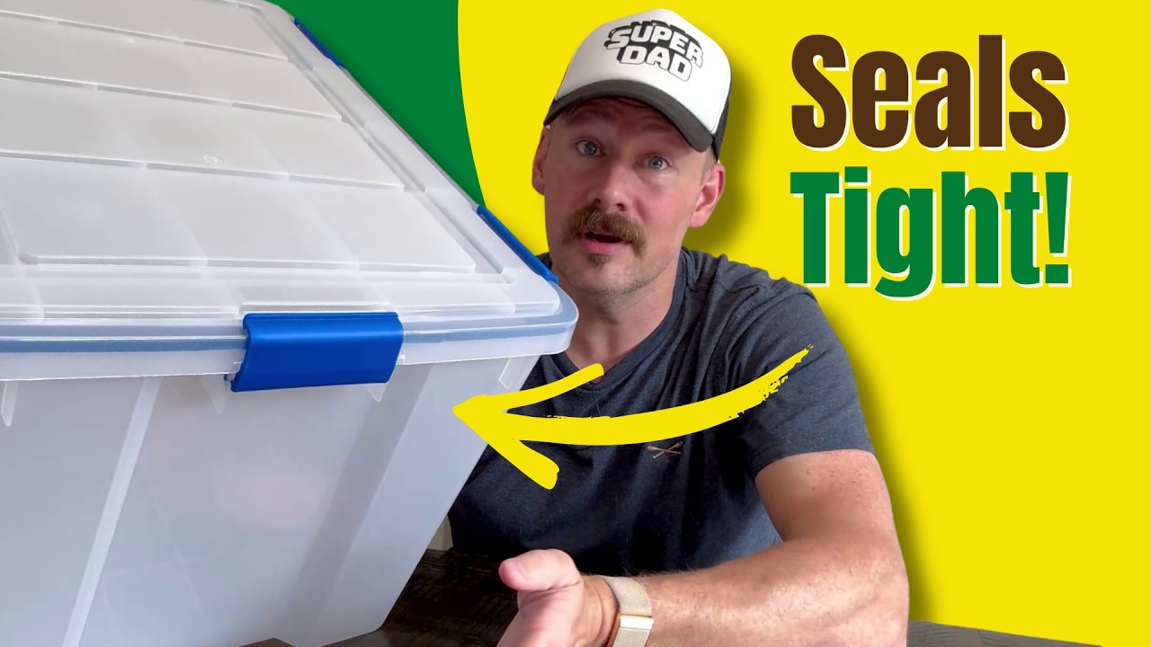 Best LARGE Outdoor Storage Containers (with seal!) Iris 74qt Plastic Bins review