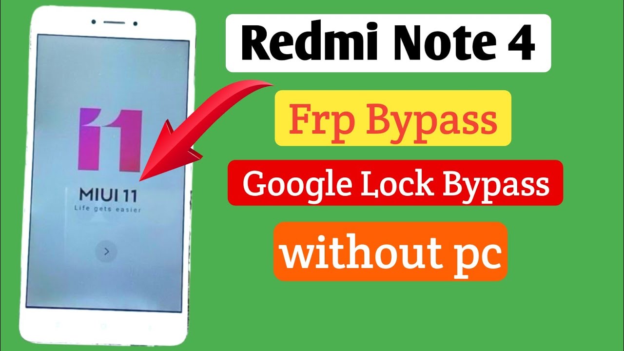 Redmi Note 4 Frp Unlock Without pc || without reset || YouTube update fix || Easy Method 2024