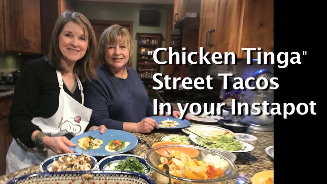 Easy Instapot Chicken Tinga Street Tacos