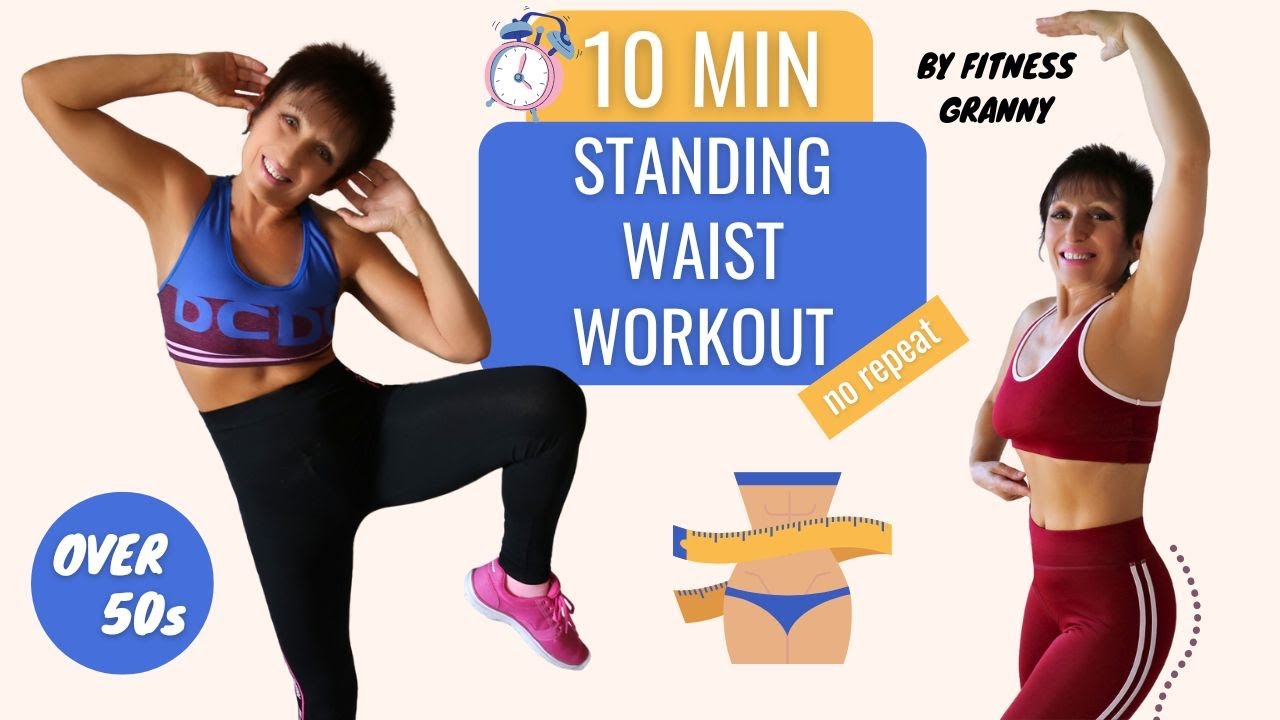 10 MIN STANDING WAIST WORKOUT – Belly fat loss exercise routine (no equipment)