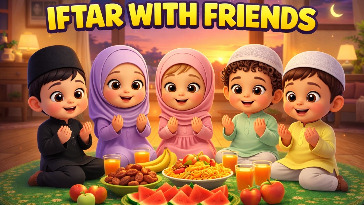 Iftar With Friends 🌙 | Ramadan Kids Song | Islamic Cartoon for Kids | Ramadan Song for Kids 2026