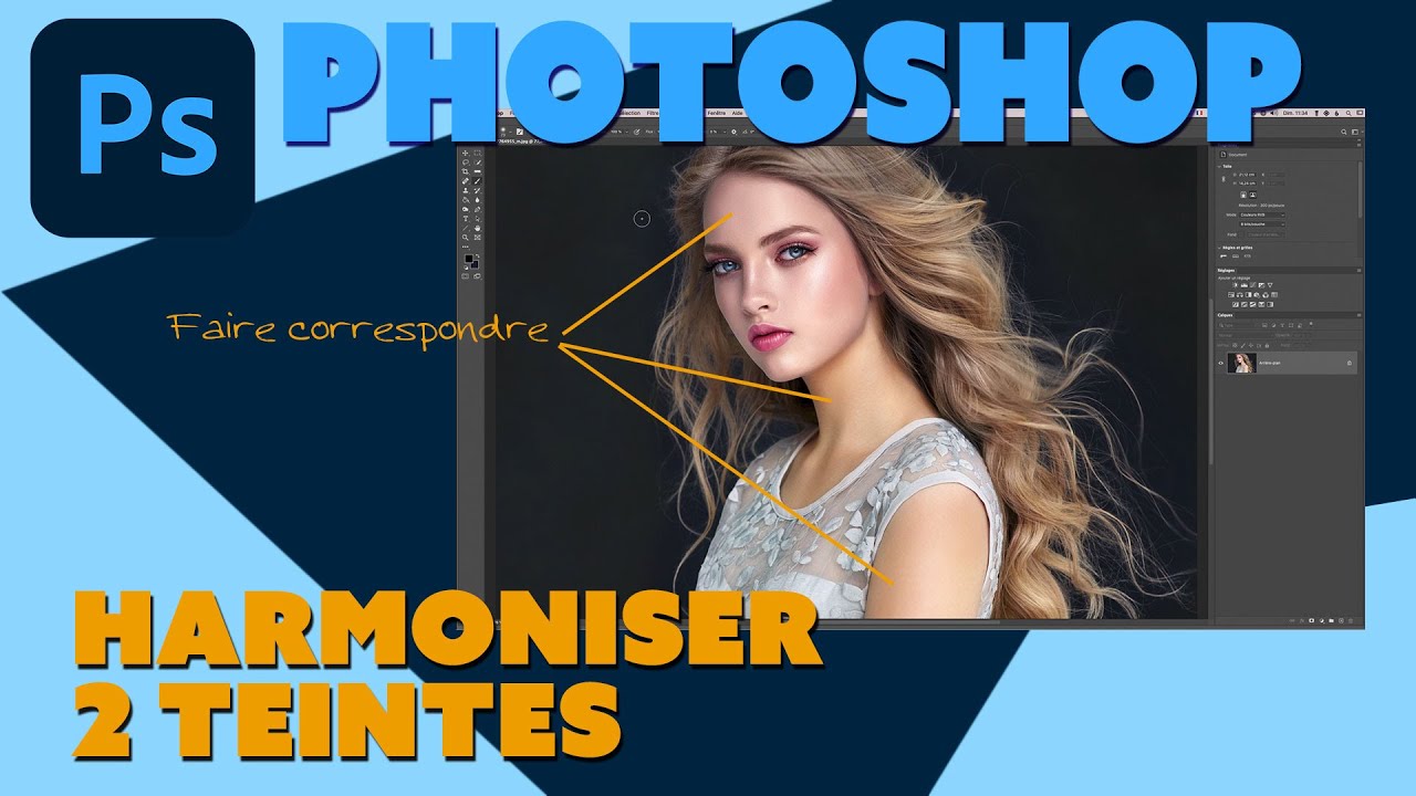 Photoshop - Astuces - Harmoniser 2 teintes