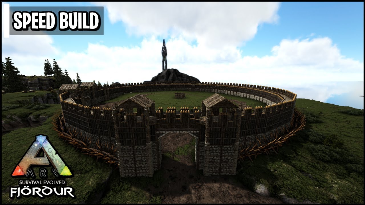 Ark: Fjordur - Viking Town Outer Wall - Speed Build | Ep 1