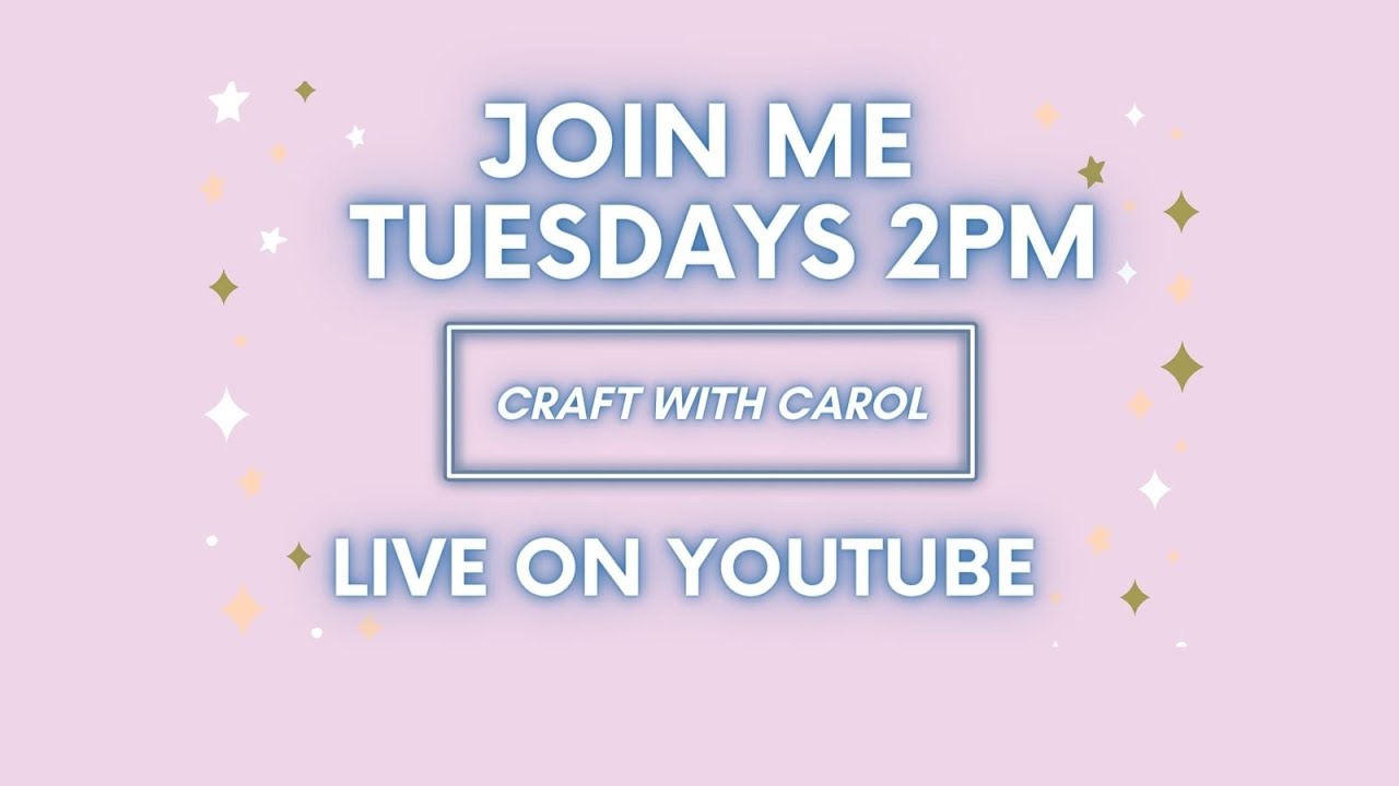Craftalong with Carol LIVE: Simple heat embossed card