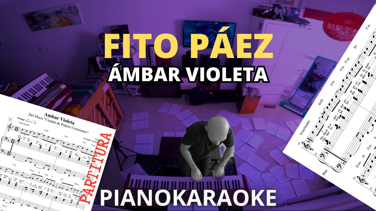 Fito Páez - Ámbar Violeta (Partitura + PianoKaraoke)