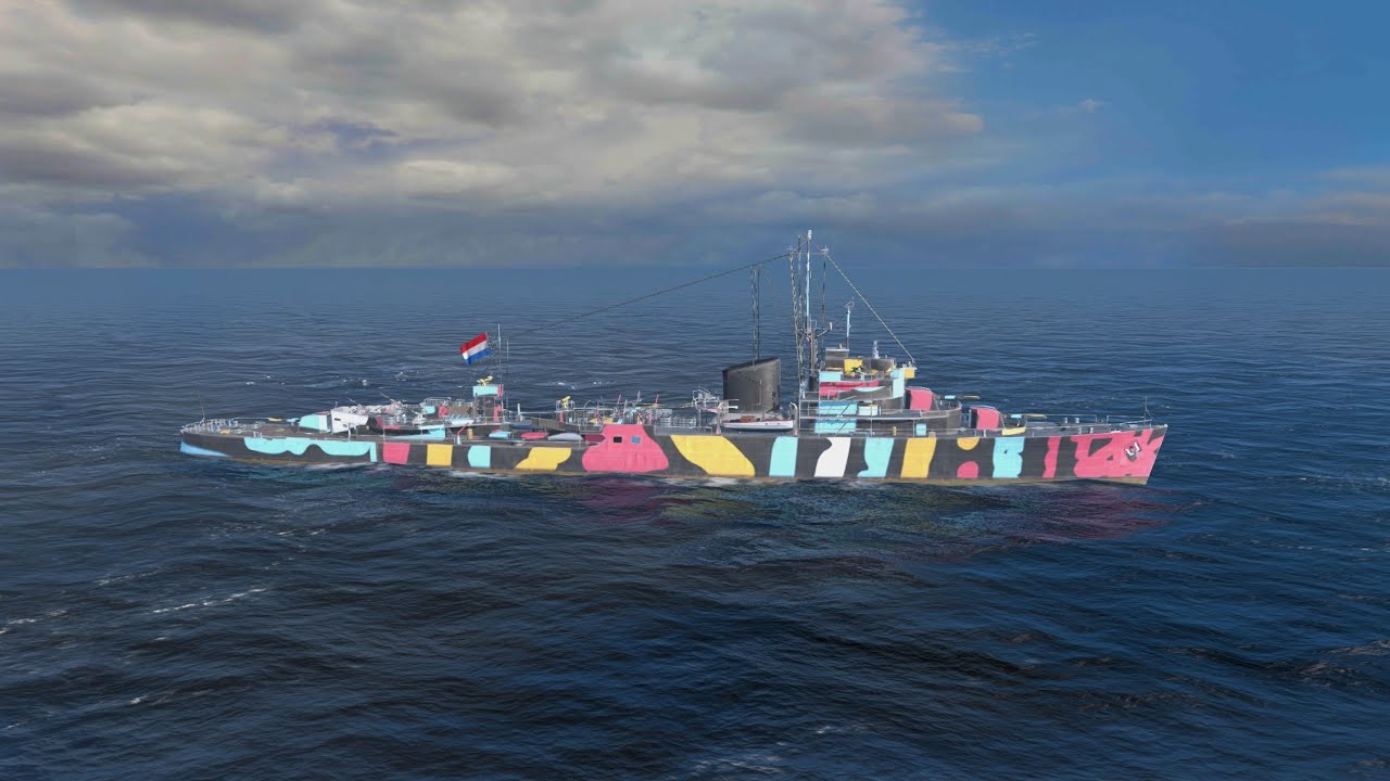Tromp Tier 10 🇳🇱 premium destroyer gameplays - World of Warships Blitz
