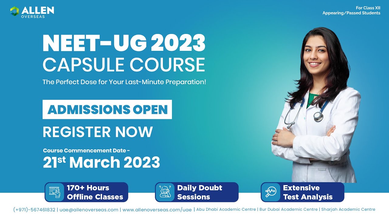 📢 Announcing NEET UG 2023 Capsule Course | Admissions Open | Register Now | ALLEN Overseas