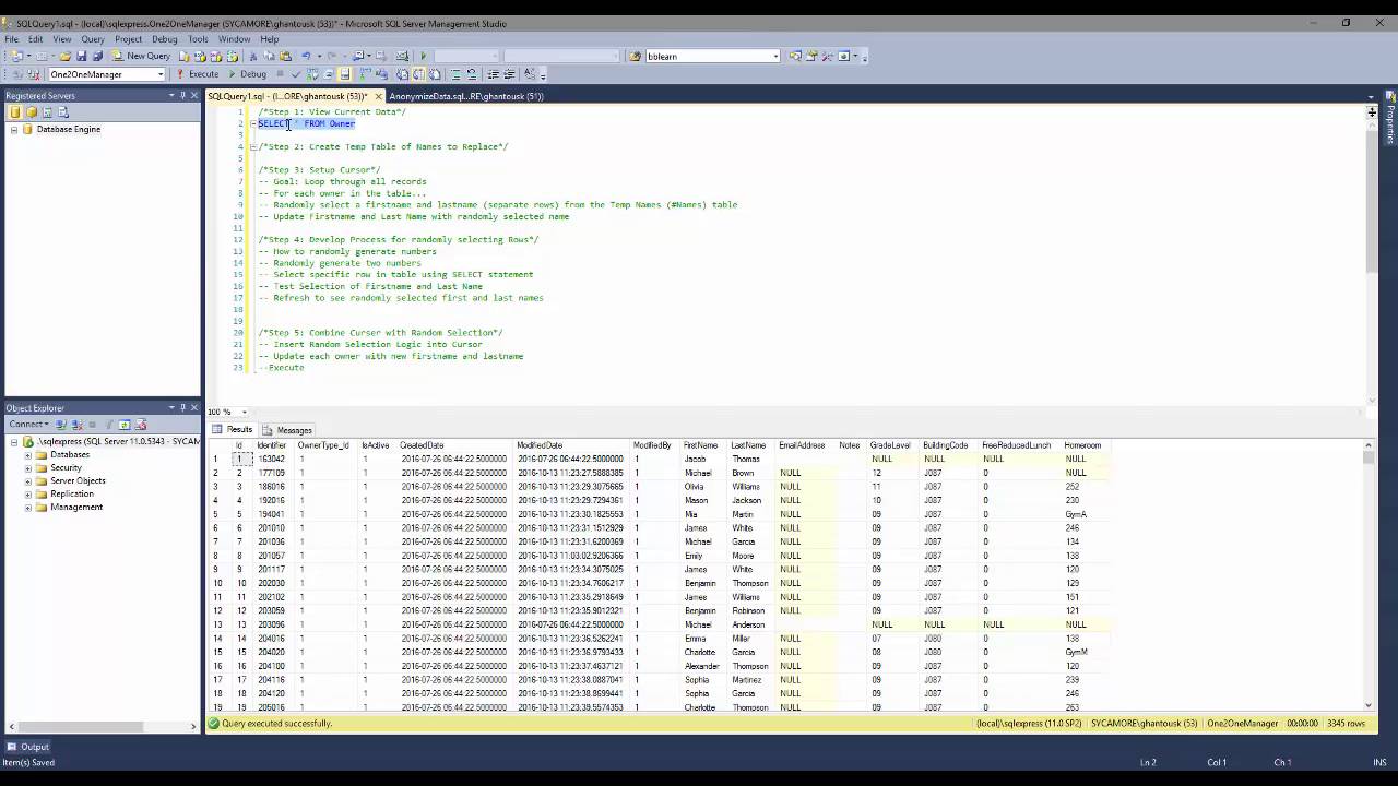 Module 9 - Part 1: Goal-Anonymize data | 16FS Database Management II