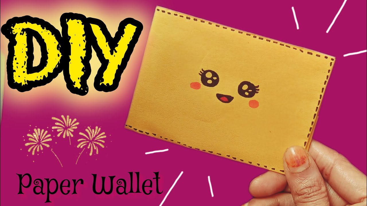 DIY/Cute Origami Paper Wallet/Paper Craft Making/Paper Wallet with Paper Money for Kids