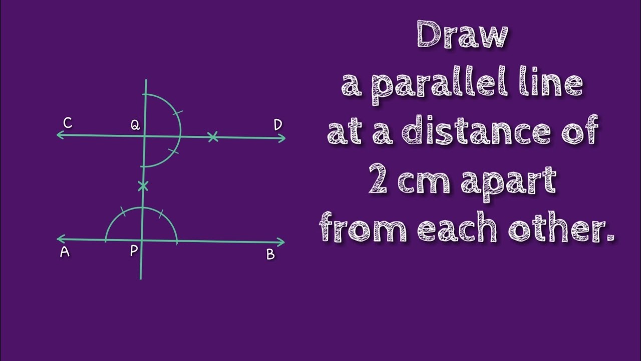 How to draw a parallel line at a distance of 2 cm from each other. @SH SIR CLASSES