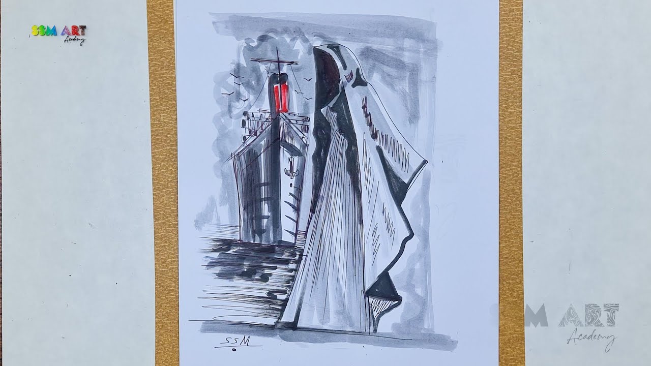 Titanic Watercolor Masterpiece: A Heartbreaking Tribute to the Iconic Love Story | SSM Art