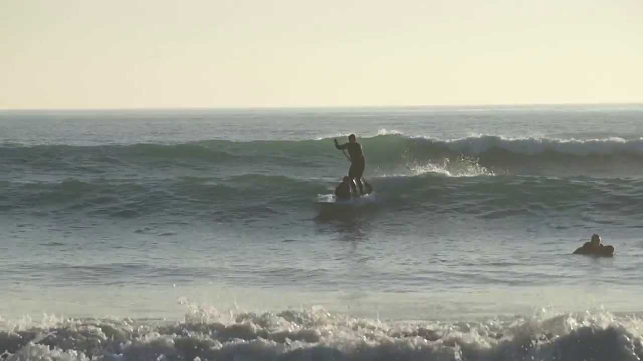 WaveJet Pau Hana Big EZ SUP System - Paddle Surfing with my boy