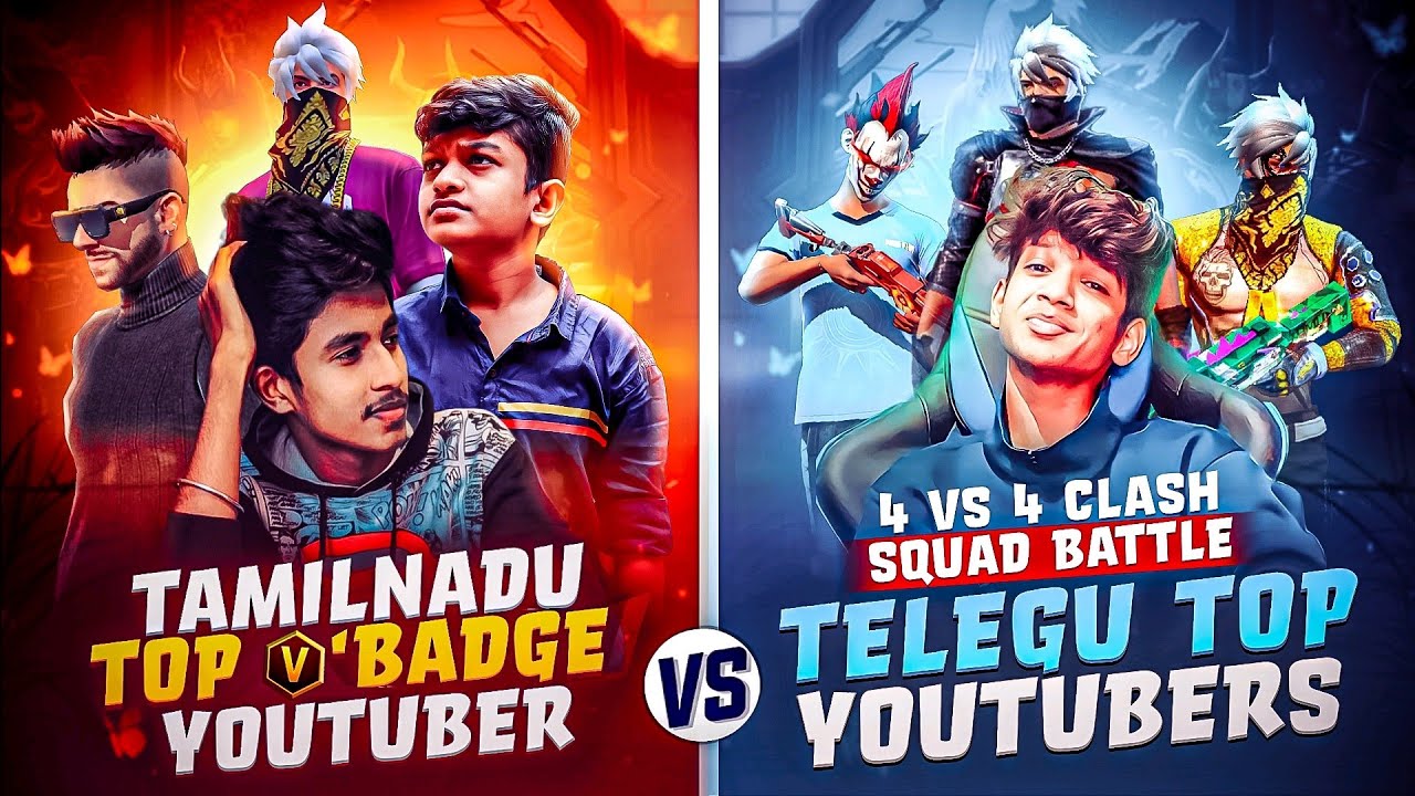 💥TAMILNADU TOP V BADGE YOUTUBERS🔥VS😱TELUGU TOP YOUTUBERS😤||🤬BIG CONTRAVERSY😡||GARENA FREE FIRE#tamil