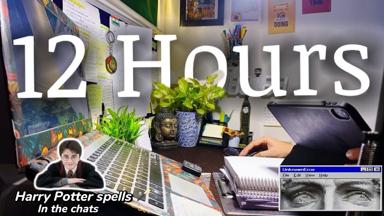 D- 82 STUDY WITH ME Live | 12+ Hrs | Pomodoro 120/15 timer | Brown Noise for Focus 🇮🇳