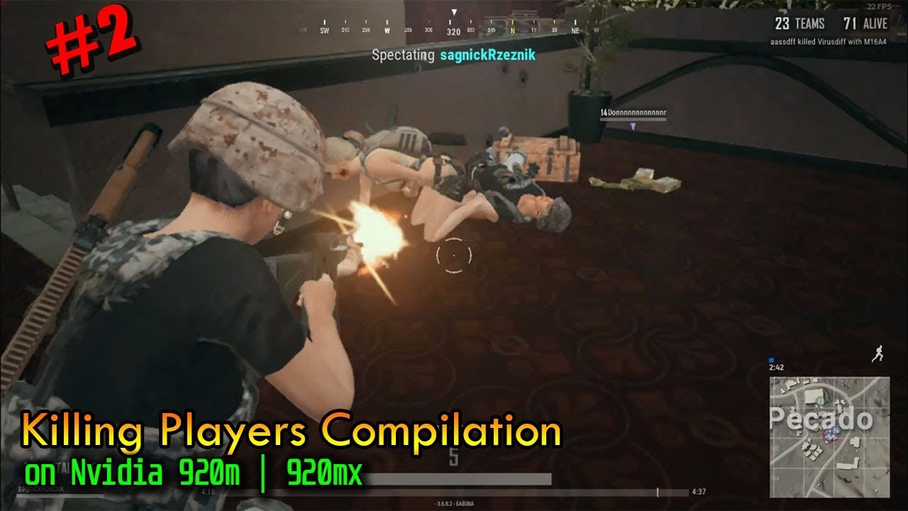 #2 Killing Players Compilation on Nvidia 920m | 920mx PUBG