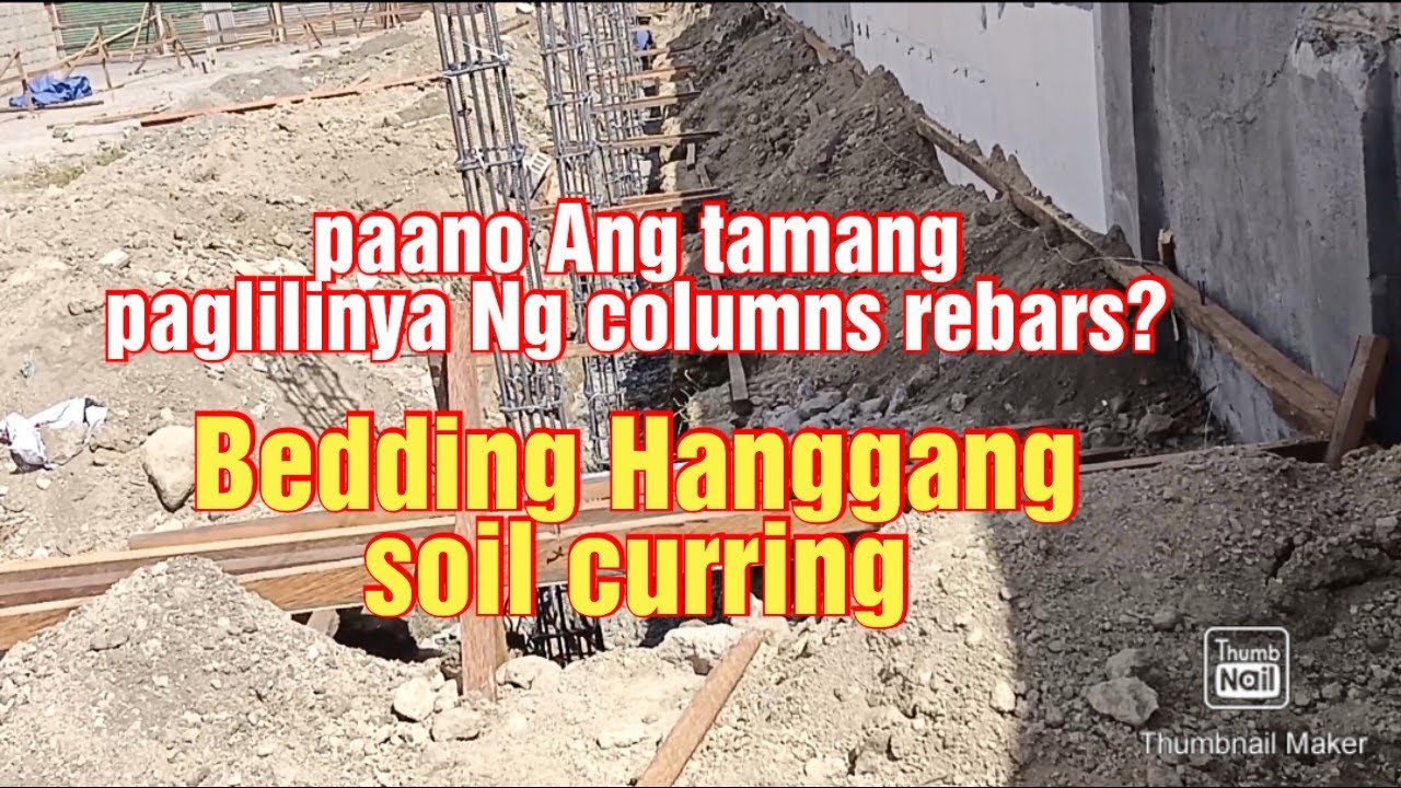 Paano maglinya Ng mga poste at bakal?at mga preparation na ginagawa mula bedding Hanggang paglalason