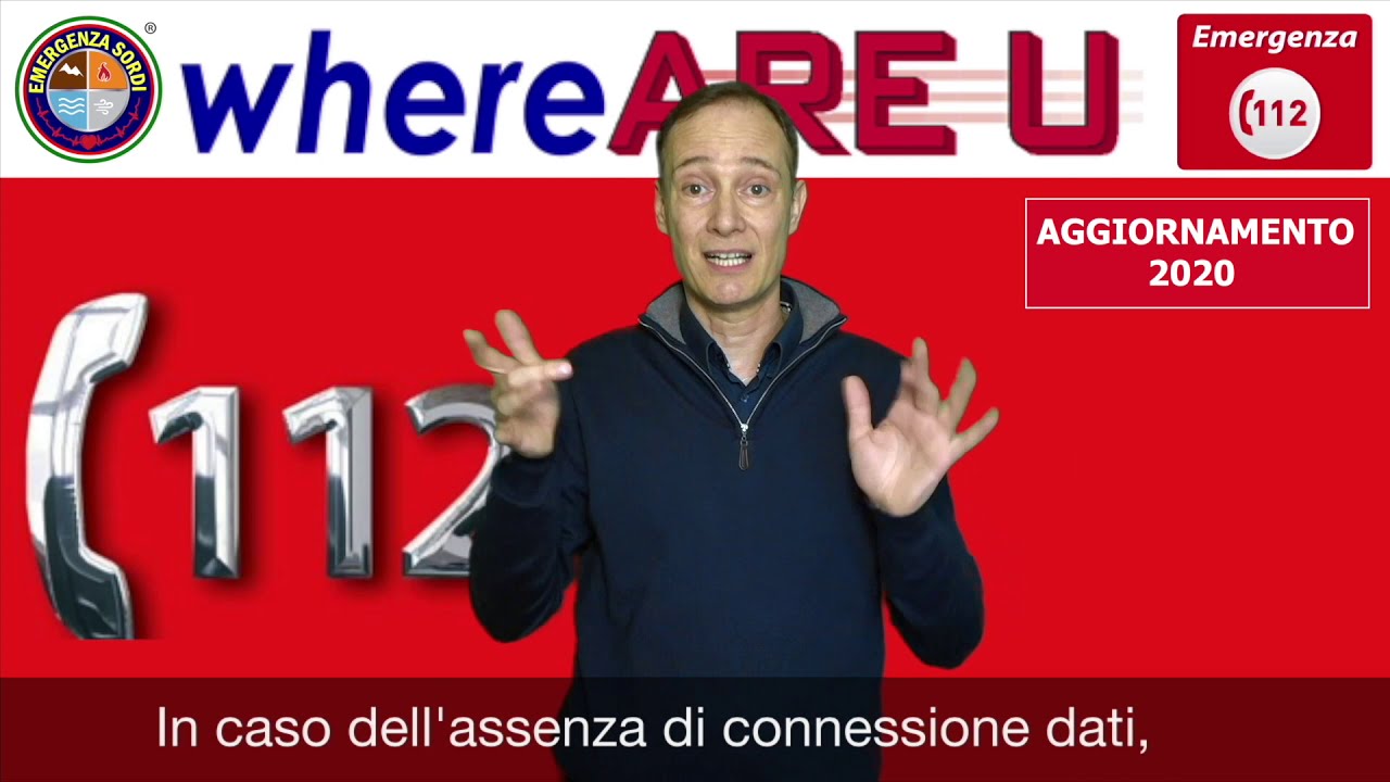 112 WHERE ARE U - AGGIORNAMENTO APP 2020