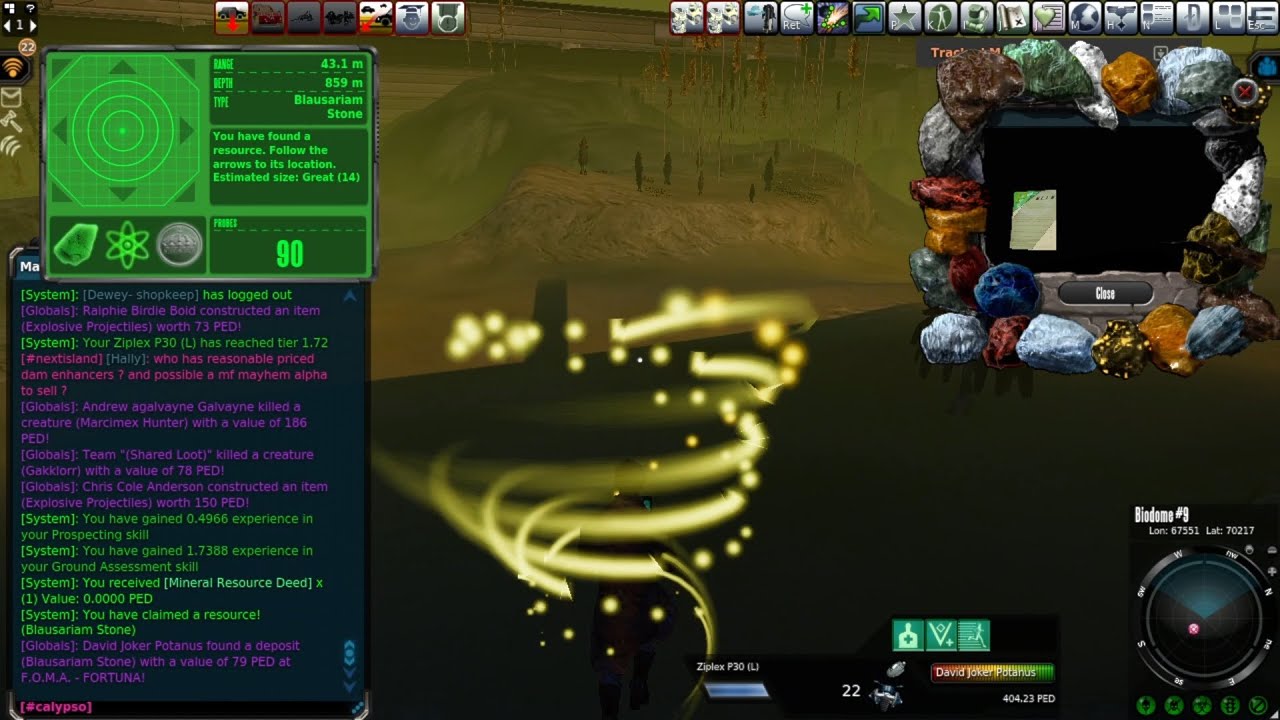 Entropia Universe Ziplex P30 Amped on Foma Fortuna! 5/6/22