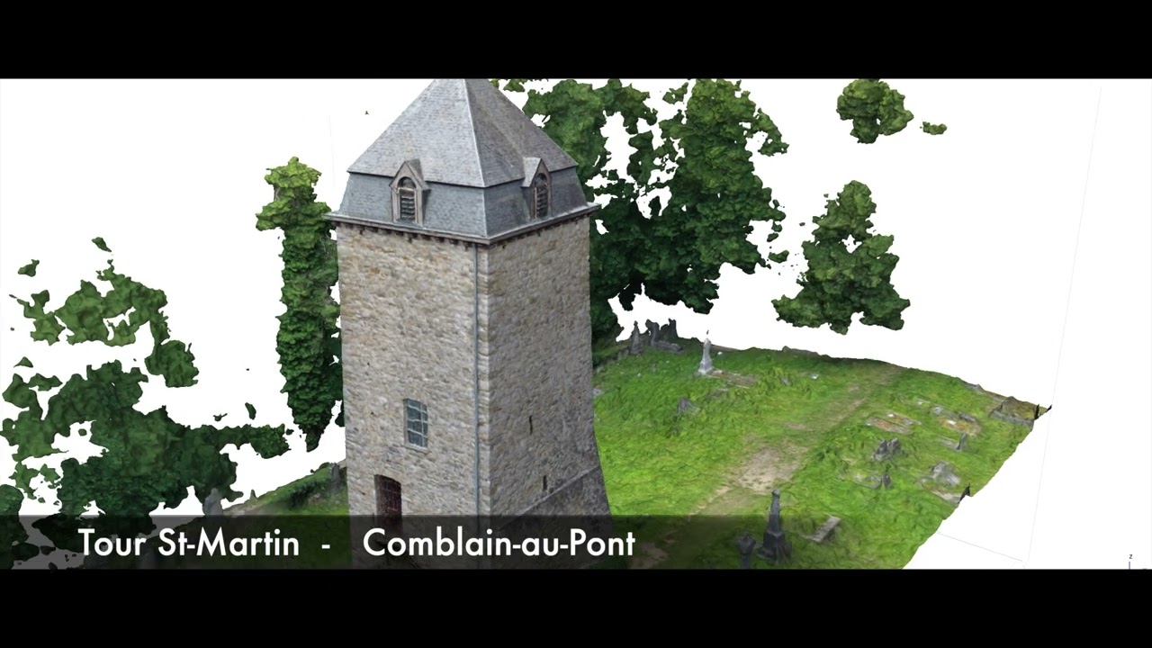 La Tour St-Martin  de Comblain-au-Pont en photogrammétrie