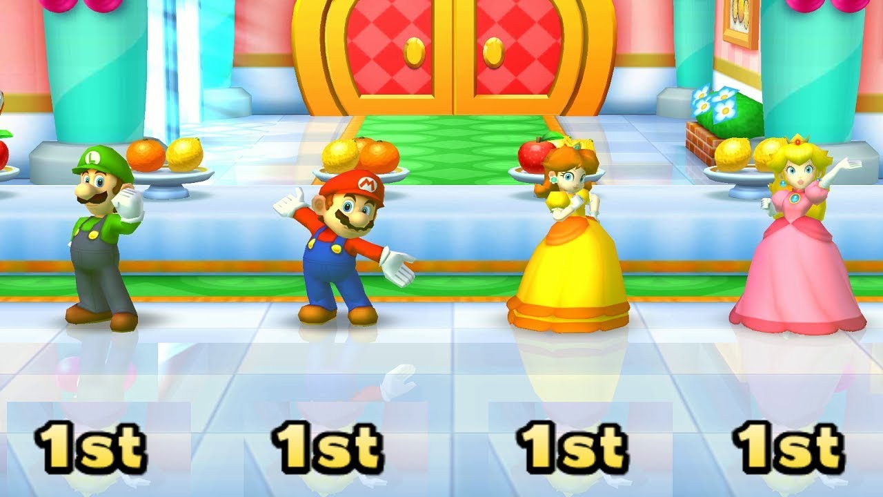 Luigi Vs Mario Vs Daisy Vs Peach - Mario Party Star Rush - MiniGames