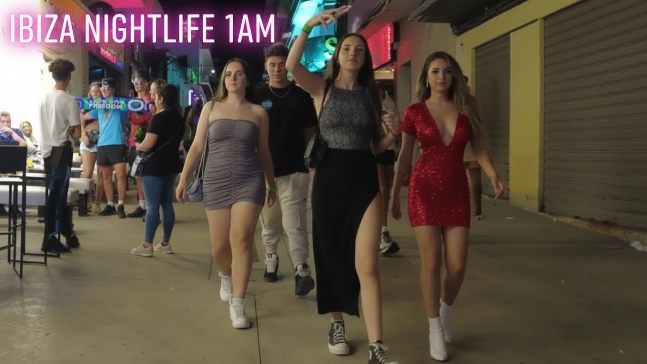 IBIZA SPAIN Nightlife 🇪🇸 | Crazy Party Streets at 1AM | 4K HDR Walking Tour