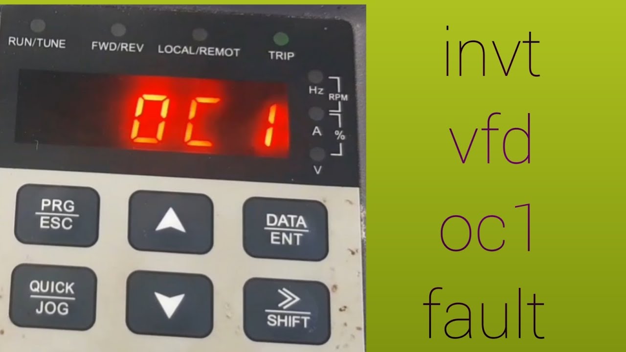 invt vfd oc1 fault.// 3phas vfd invt fault oc1//how to solve vfd fault