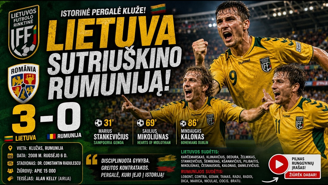 Rumunija - Lietuva | 0:3 Klužas 2008 Rugsėjo 8d.