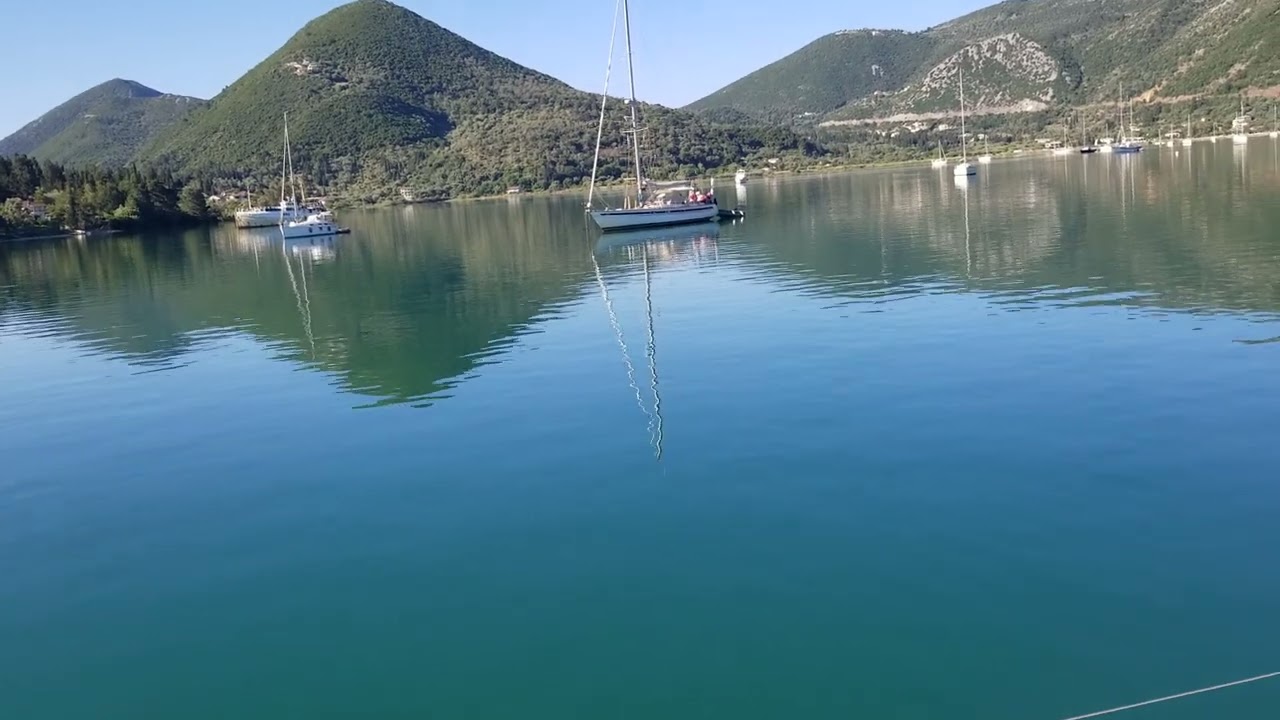 Vlicho Bay, Island of Lefkada, Ionian Sea. Sailing Greece on our Lagoon 380 Catamaran, 'Inna Peace'
