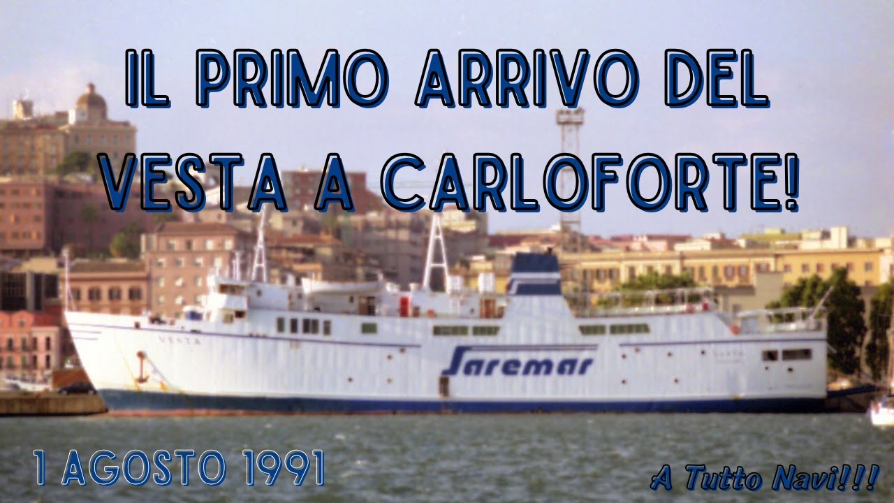 La nuova nave Saremar! Il primo attracco del Vesta a Carloforte! 1 agosto 1991