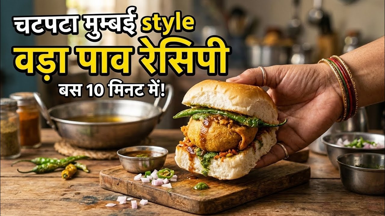Mumbai Style Vada Pav Recipe | Sirf 5 Minute Mein Banayein Market Jaisa Vada Pav! 🌶️ 