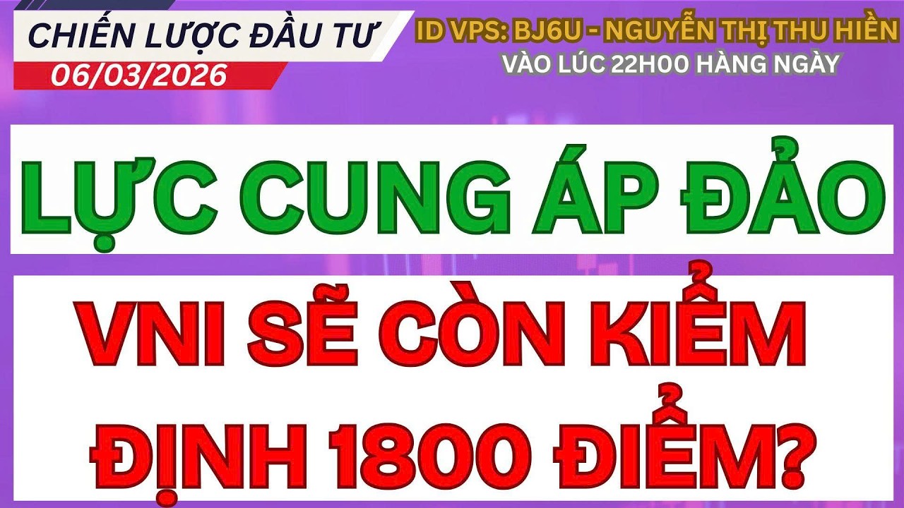Chứng khoán ngày mai: LỰC CUNG ÁP ĐẢO, VNI SẼ CÒN KIỂM ĐỊNH 1800 ĐIỂM?