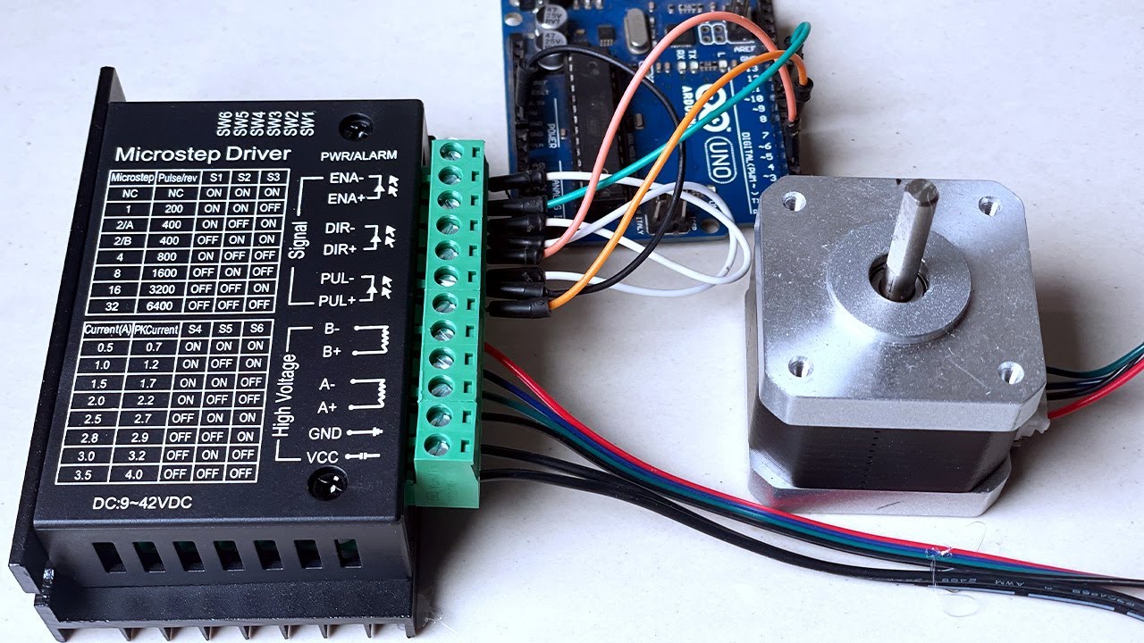 Драйвер шагового двигателя TB6600 с Arduino
