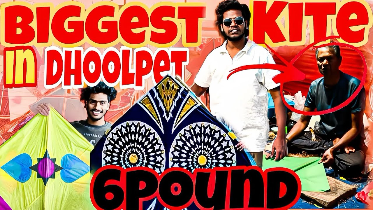 biggest kite in Dhoolpet ever | 6 Pound | Ragichettu boys 
