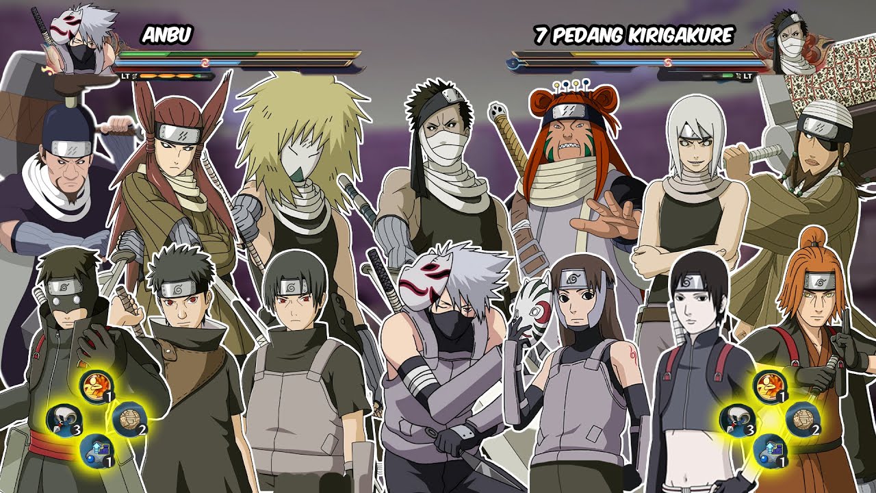 ANBU VS 7 PEDANG KIRIGAKURE | Naruto Storm 4 MOD