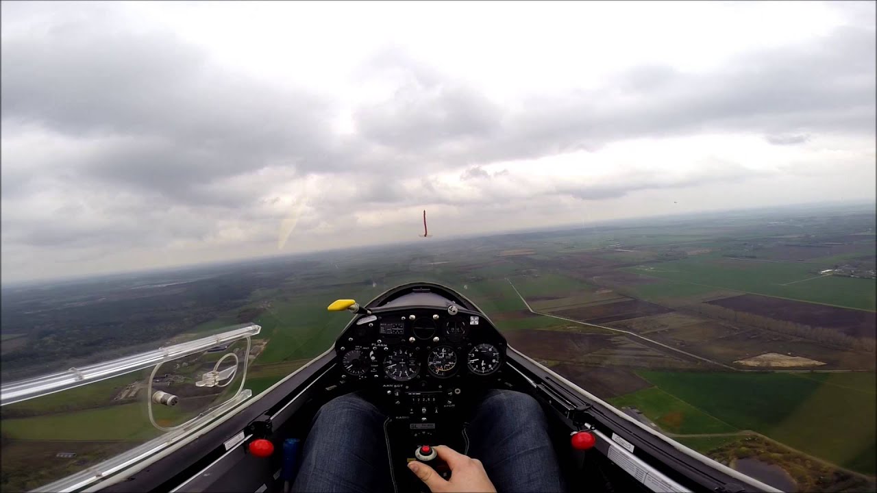 Zweefvliegen OnBoard Aero Club Salland - Niels Jansen Solovlucht- 6-4-14