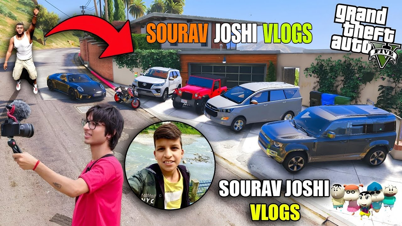 Franklin and ShinChan Stolen Sourav Joshi Vlogs Cars in GTA 5
