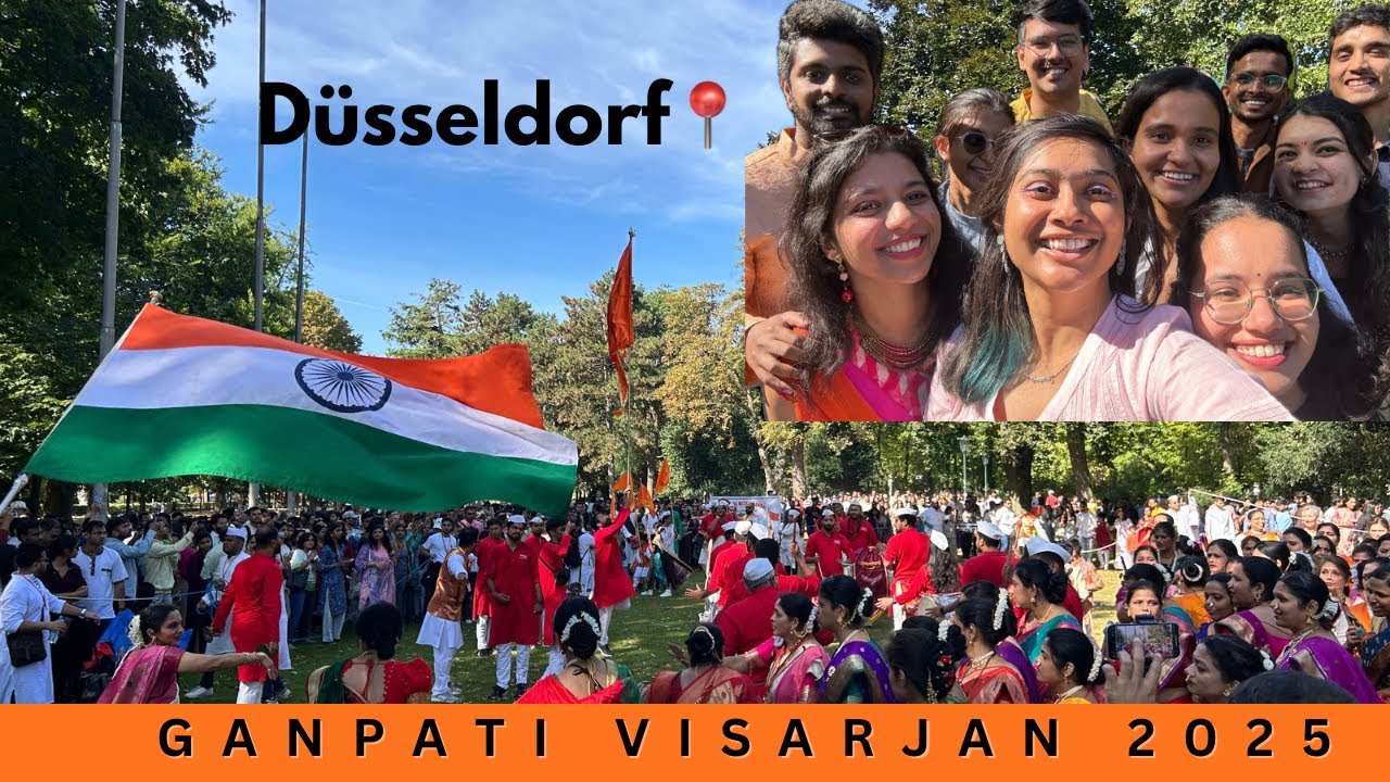 Ganesh Visarjan in Germany 2025 | Indian Festival in Düsseldorf🇩🇪