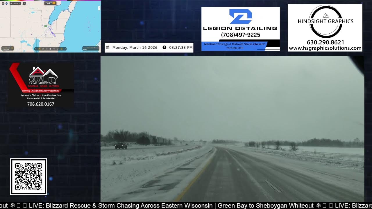 🚨 LIVE: Blizzard - Eastern WI | Green Bay to Sheboygan Whiteout ❄️🌨️