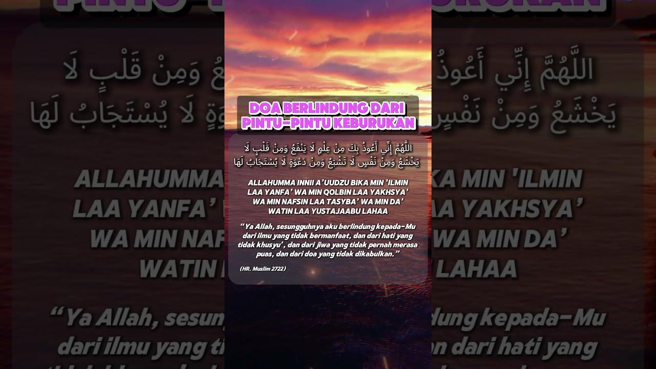 Doa agar dijaga dari keburukan #shorts #renunganislami #doa #keburukan