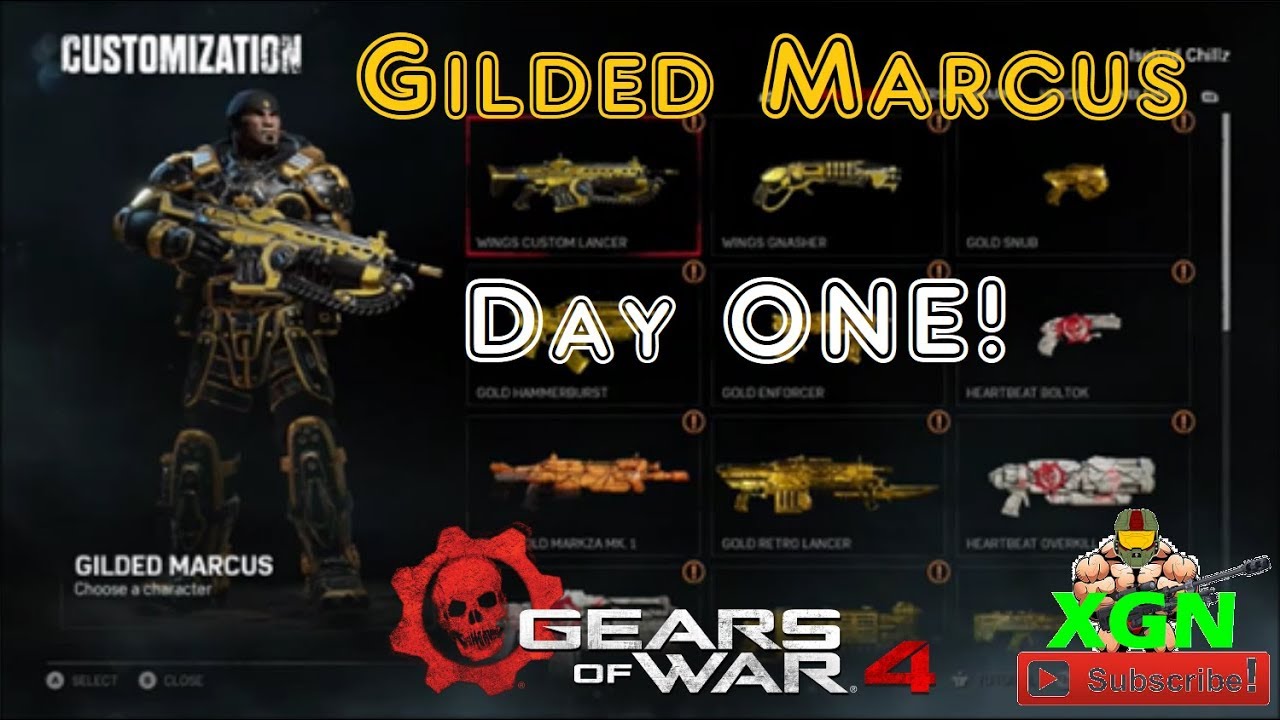 Gears of War 4 how to unlock Gilded Marcus Character challenge!